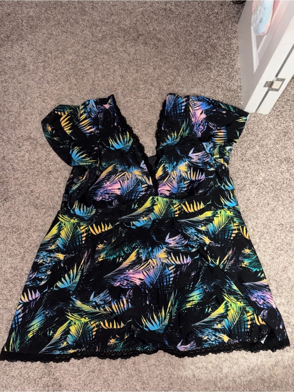Torrid Plus Size Tropical Swim Dress One Piece